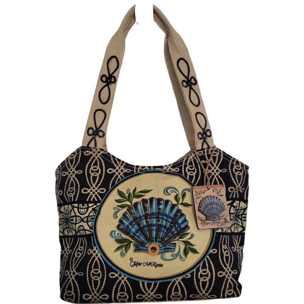 Kate McRostie Sun N Sand Fashion Purse Bag Sea Shell Cotton